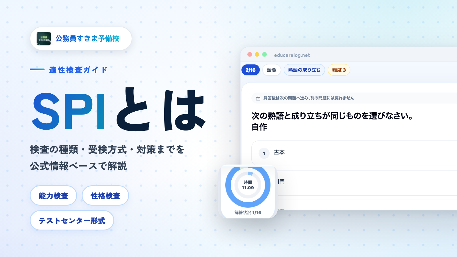 SPIとは？検査の種類・受検方式・対策までを公式情報ベースで解説【2026年版】